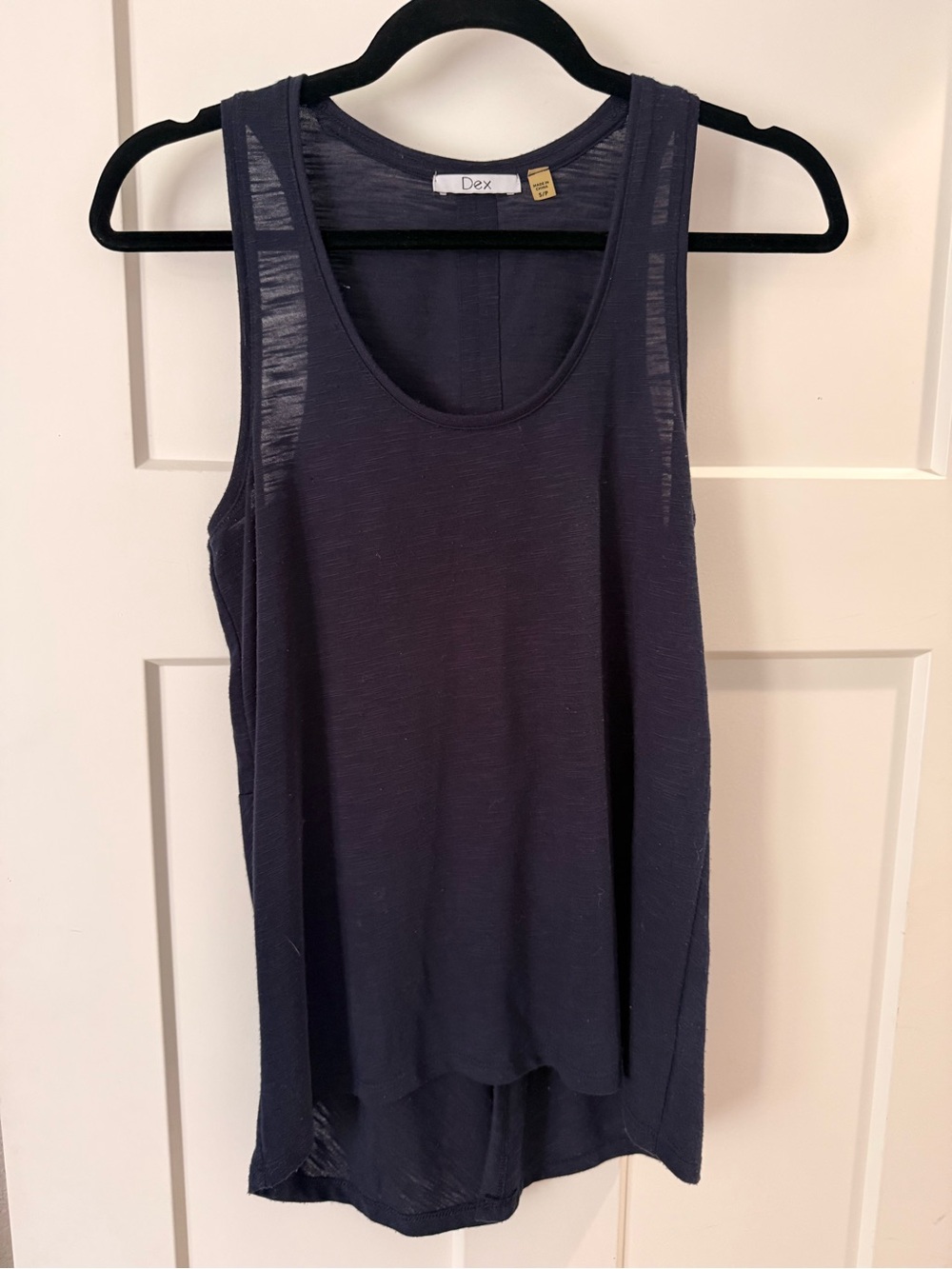 Dex Navy Scoop Neck Lightweight Tank